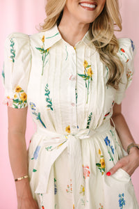 Floral Button-Down Mini Dress