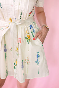 Floral Button-Down Mini Dress
