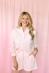Pink Striped Button Down