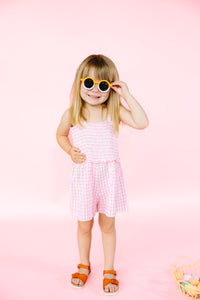 Gingham Woven Romper