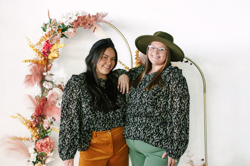 Black Floral Blouse