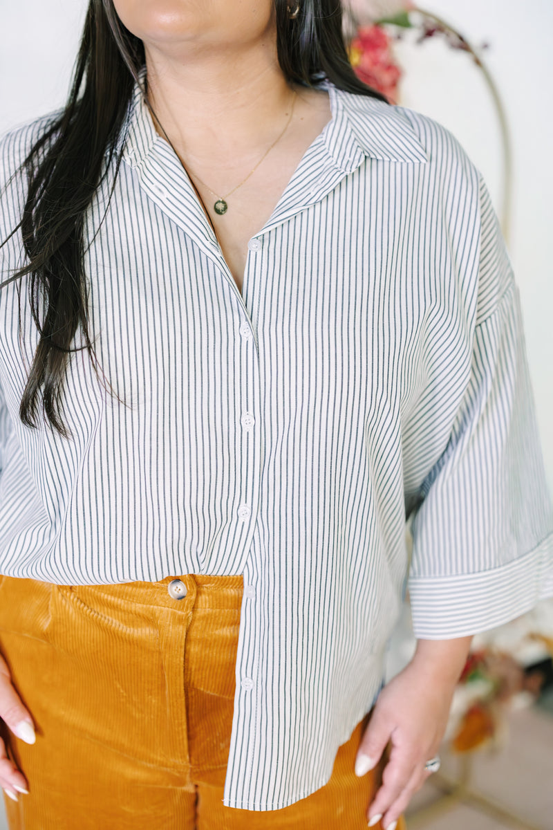 Striped Collared Top