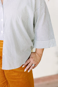 Striped Collared Top