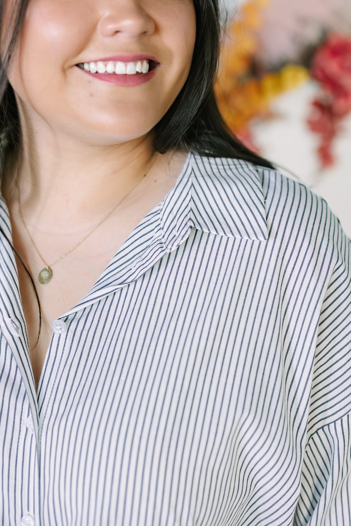 Striped Collared Top