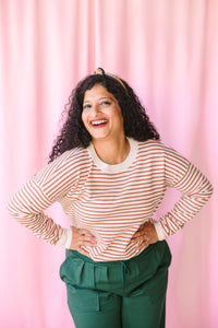 Copper Striped Sweater