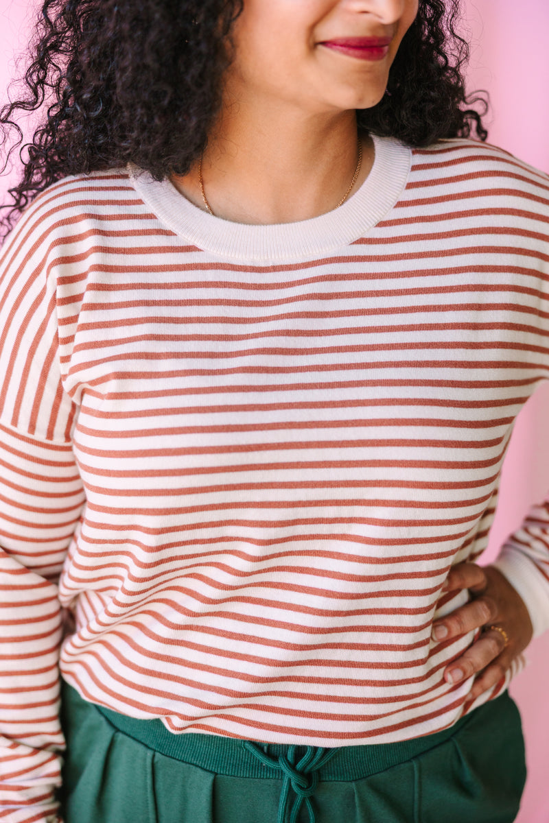 Copper Striped Sweater