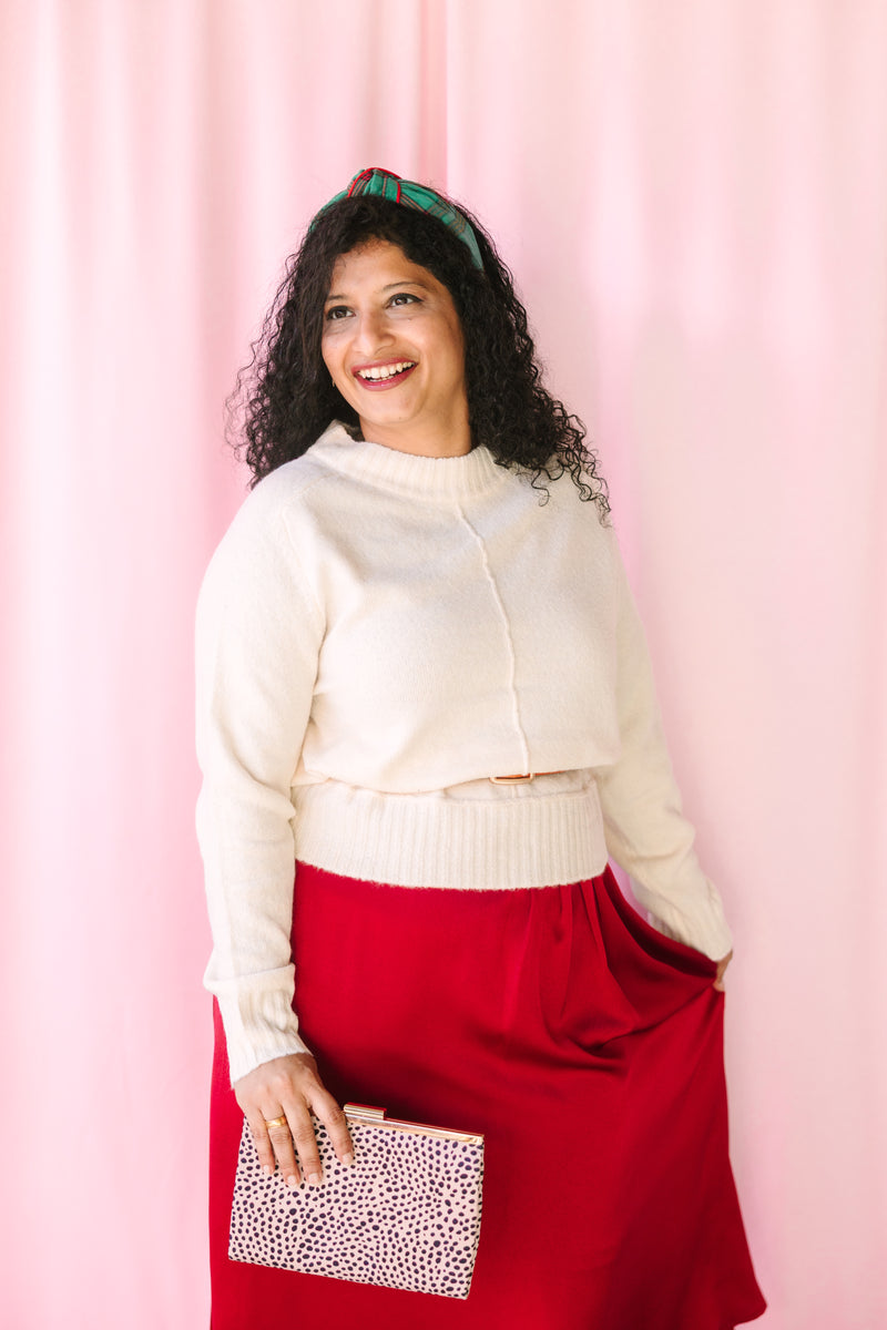 Oatmeal Center Seam Sweater