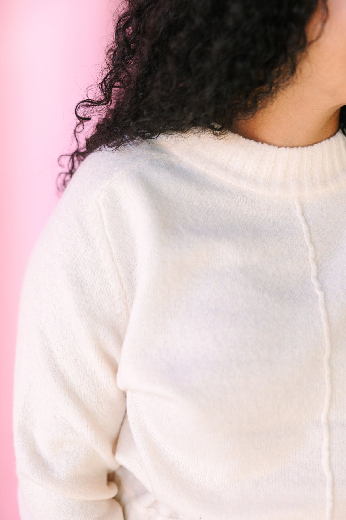 Oatmeal Center Seam Sweater