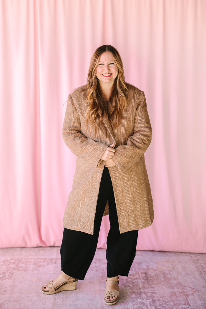 Herringbone Duster Coat