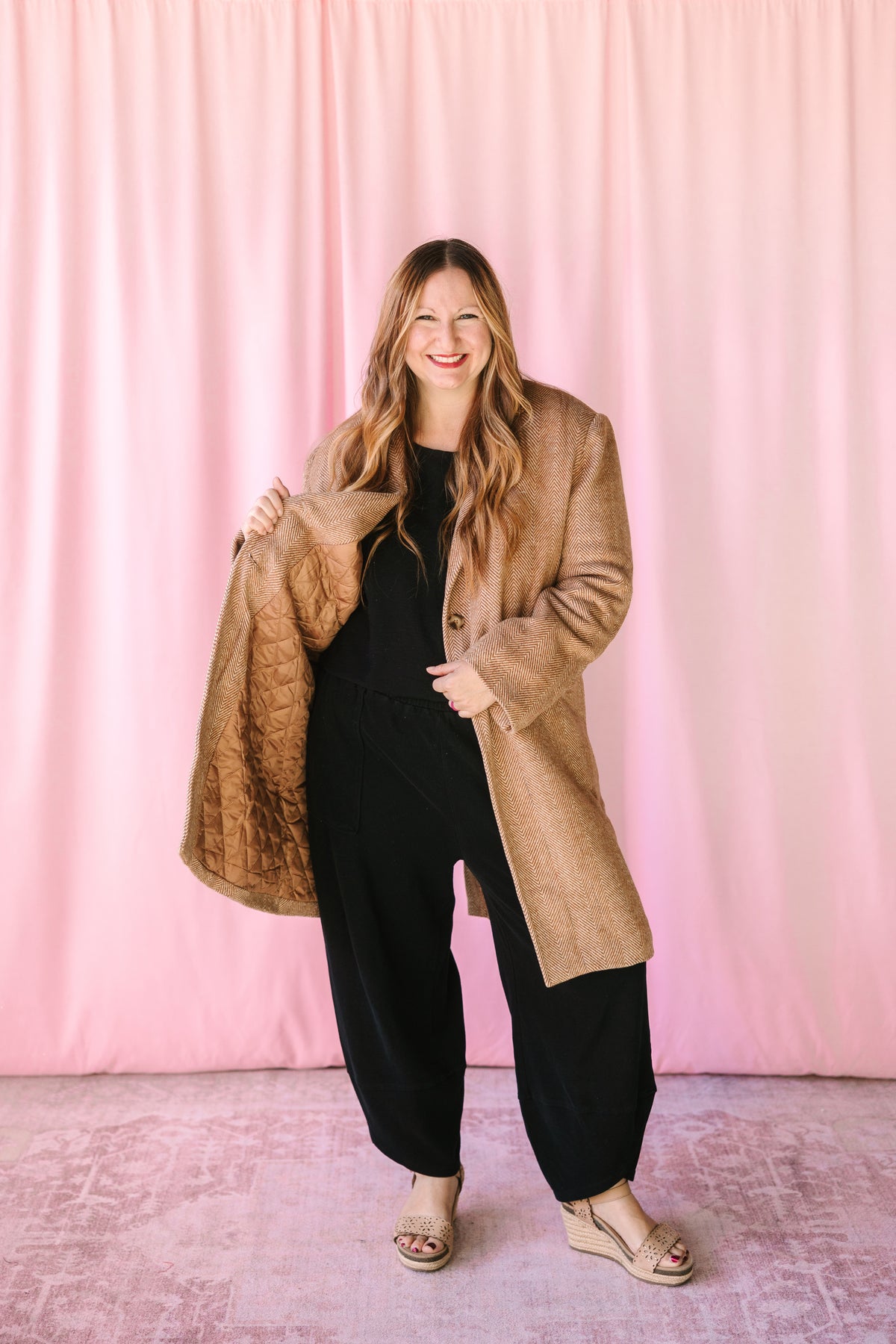 Herringbone Duster Coat