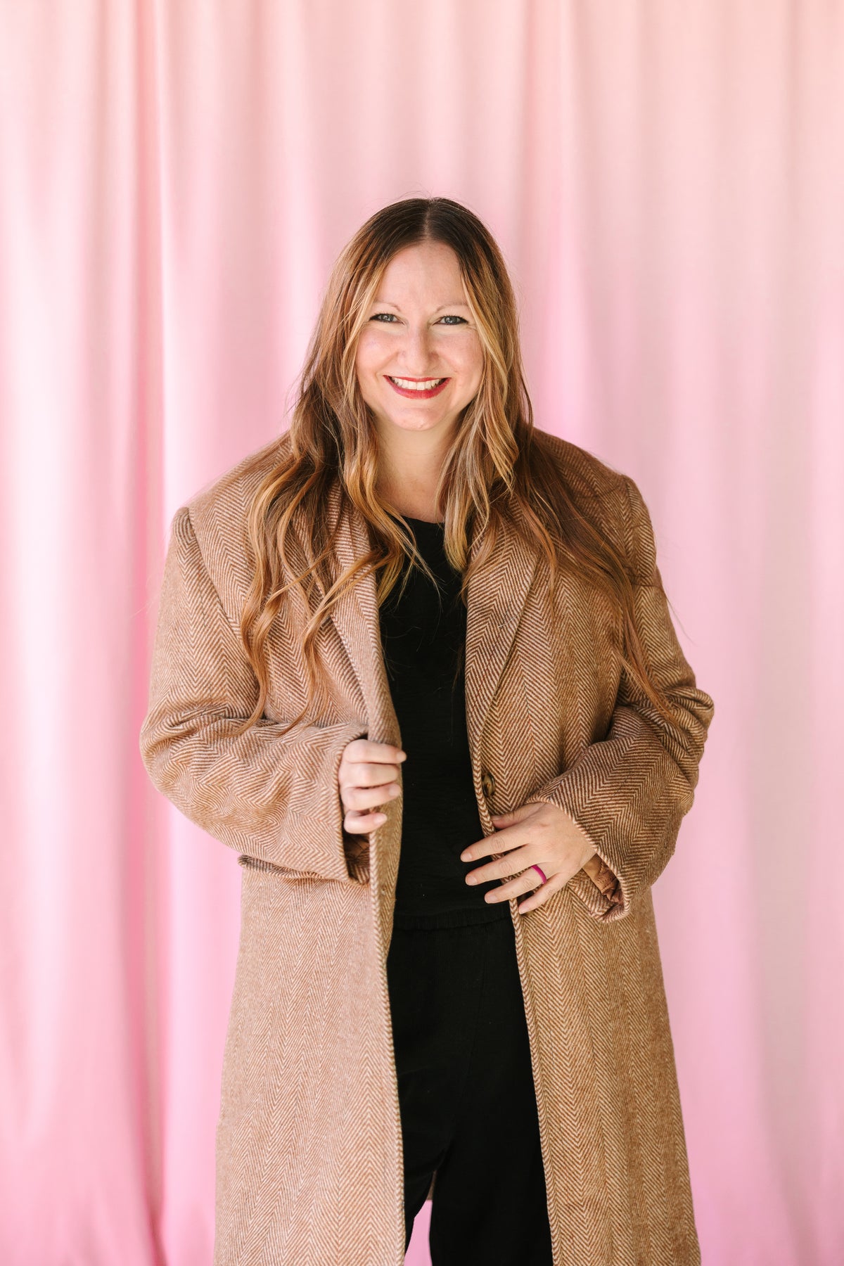 Herringbone Duster Coat
