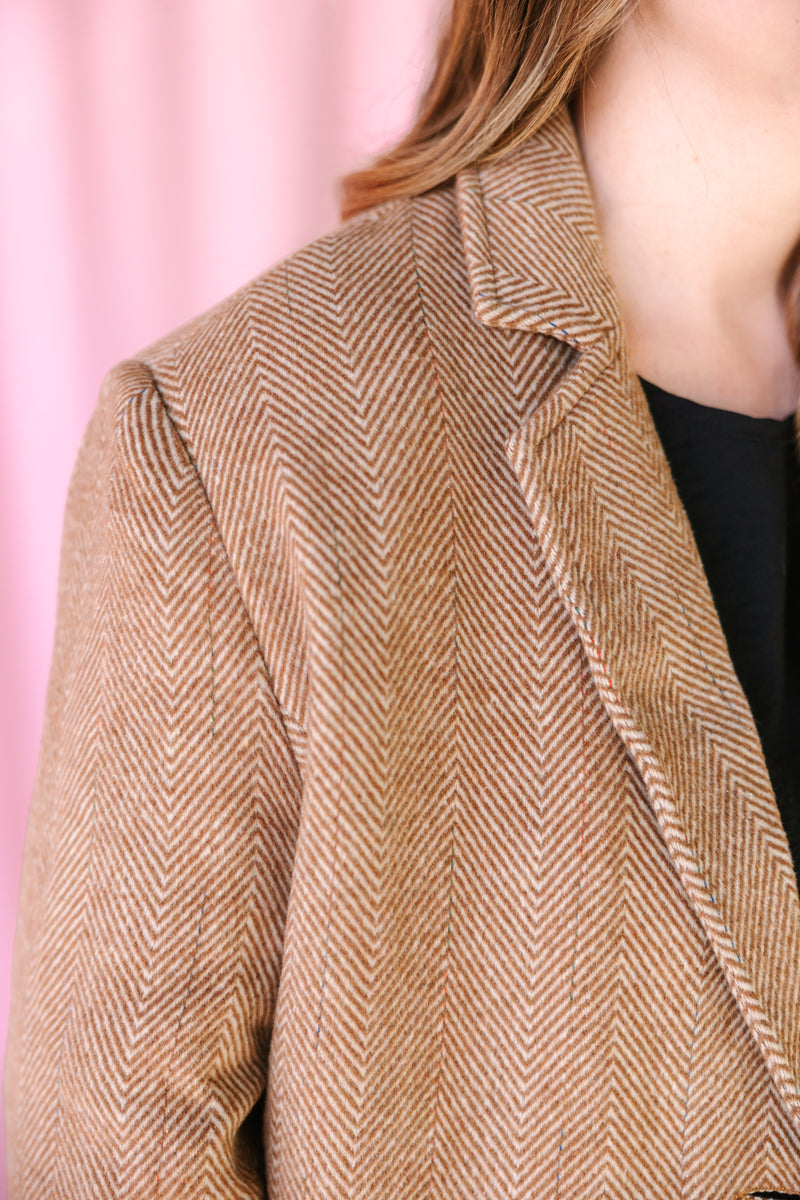 Herringbone Duster Coat