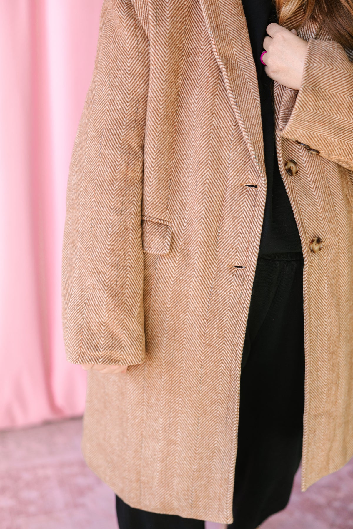 Herringbone Duster Coat