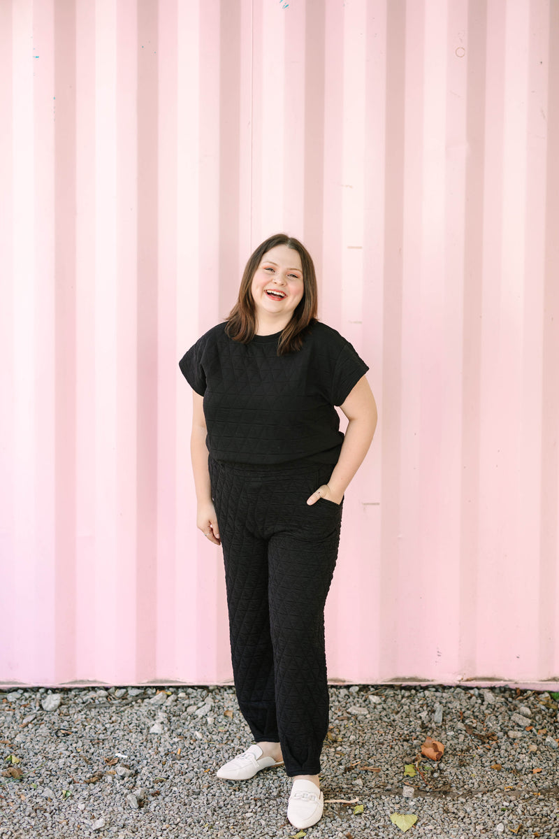 Quilted Short Sleeve Top