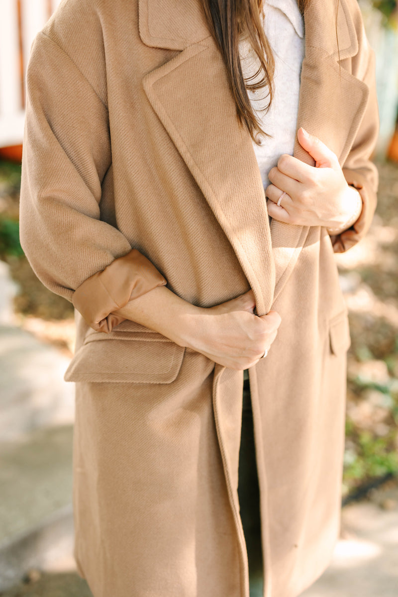 Camel Lapel Coat