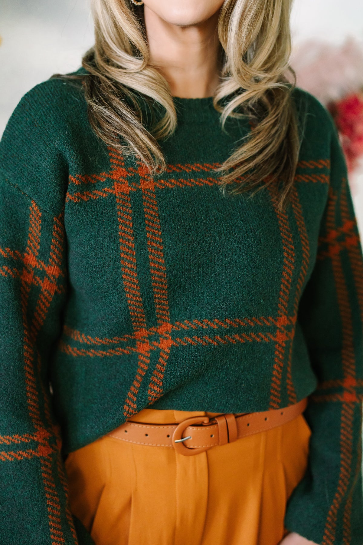 Plaid Jacquard Sweater