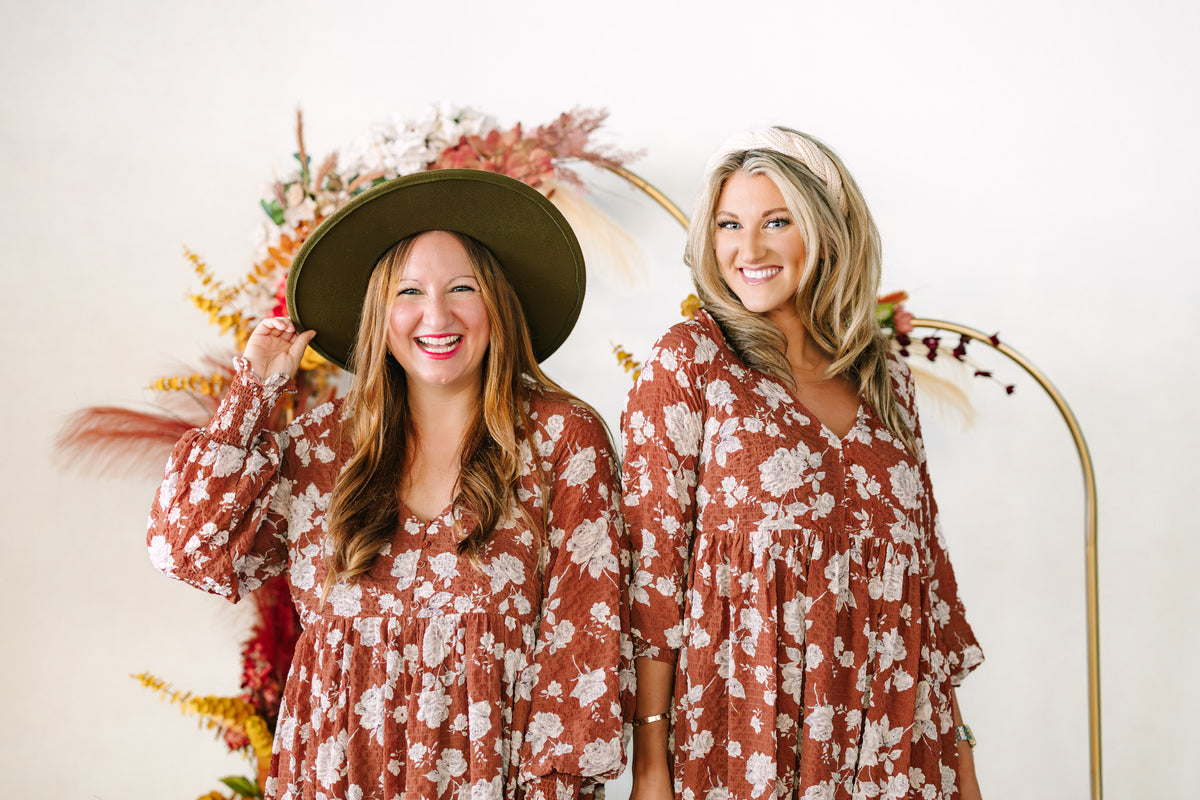 Floral Raglan Sleeve Dress