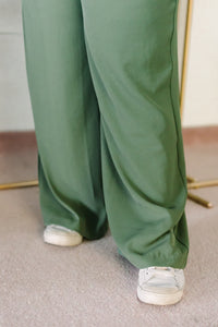 Olive Wide Leg Pants