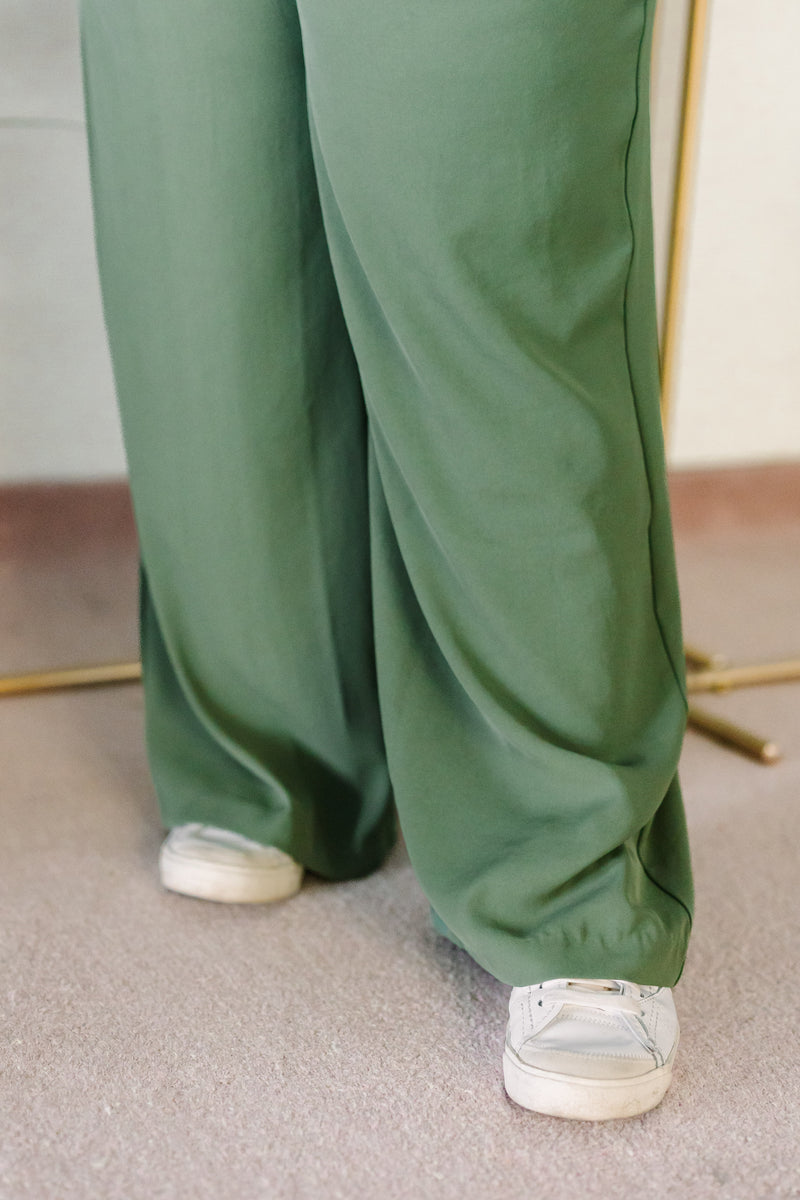 Olive Wide Leg Pants