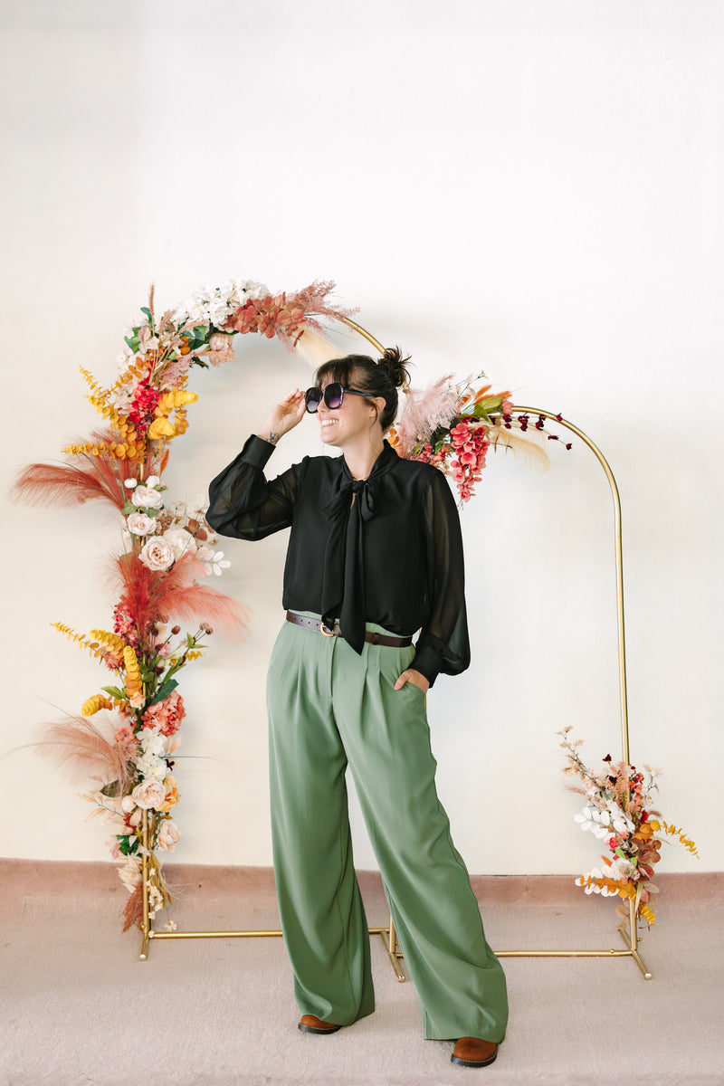 Olive Wide Leg Pants