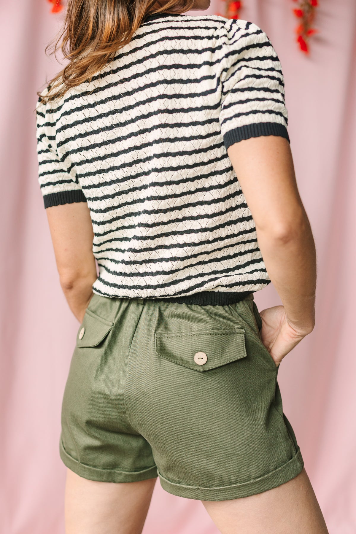 Olive Corduroy Shorts