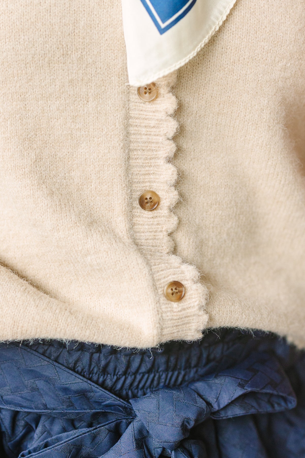 Beige Sweater Knit Top