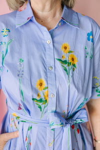 Periwinkle Floral Dress
