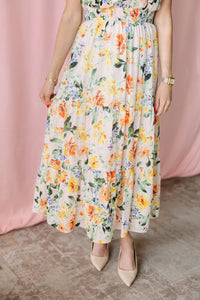 Floral Halter Midi Dress