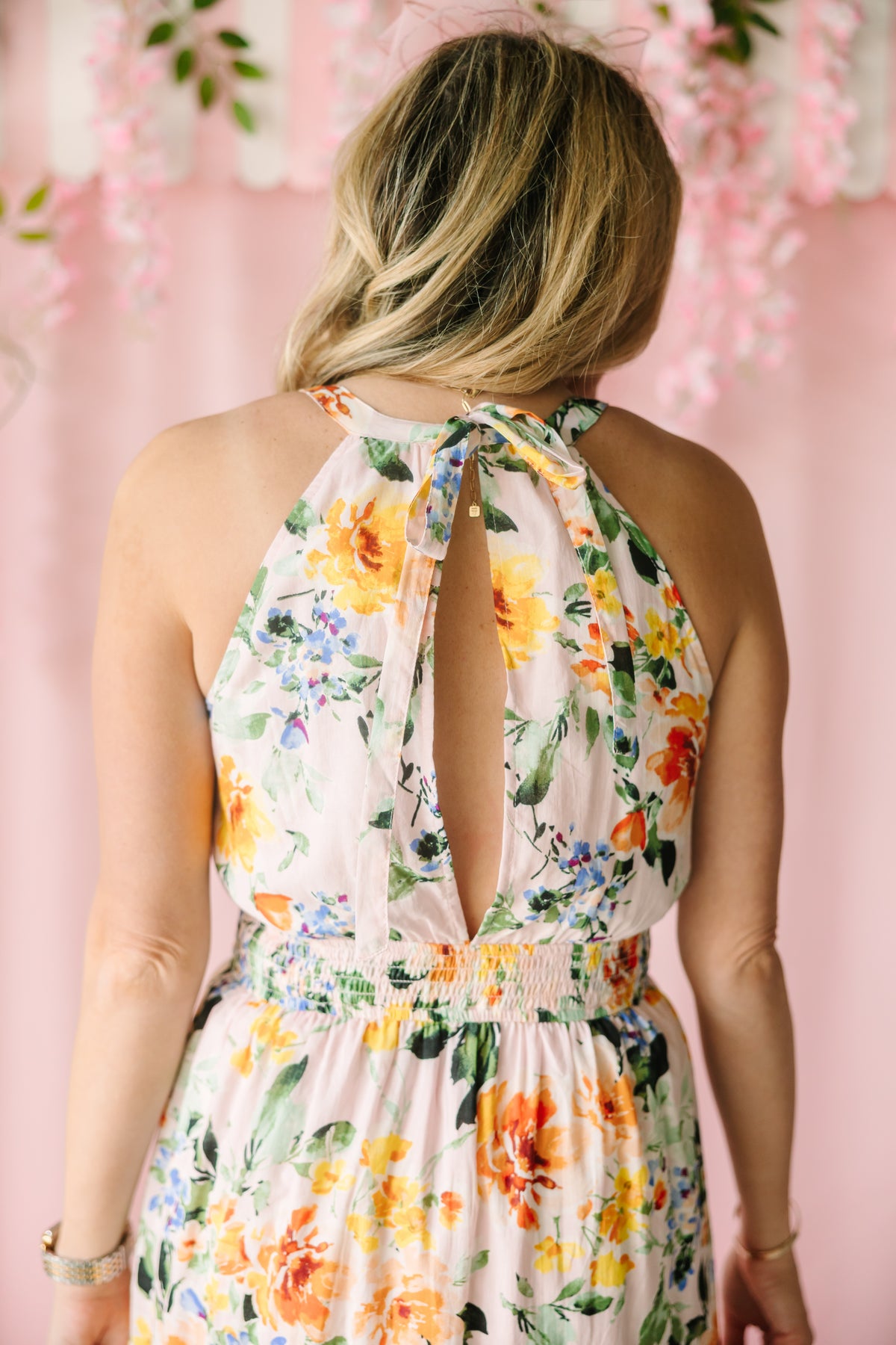 Floral Halter Midi Dress