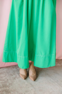 Green Smocked Maxi Dress