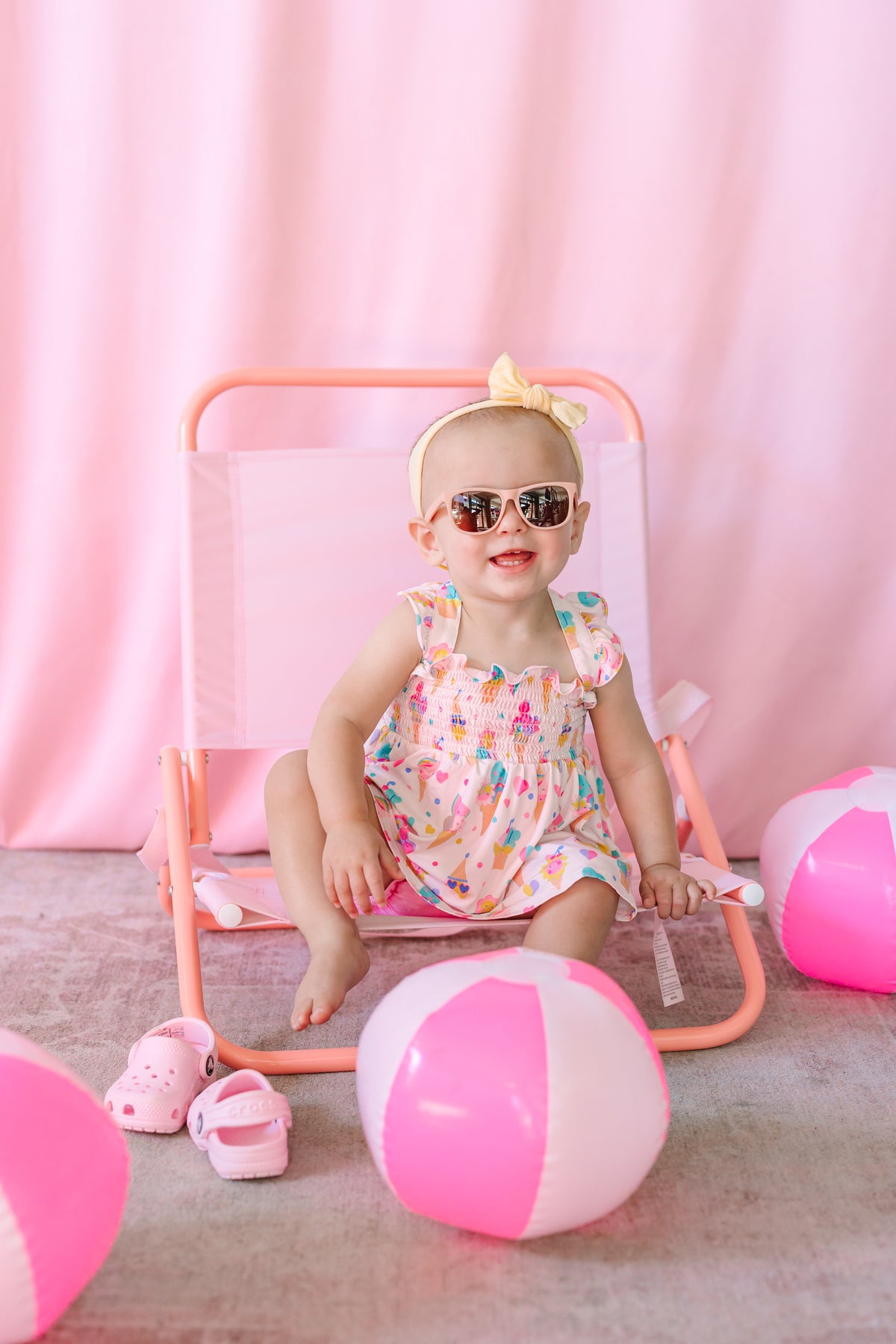 Ice Cream Crew Smocked Top with Bloomers