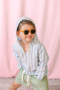 Chambray/Blue Striped Top