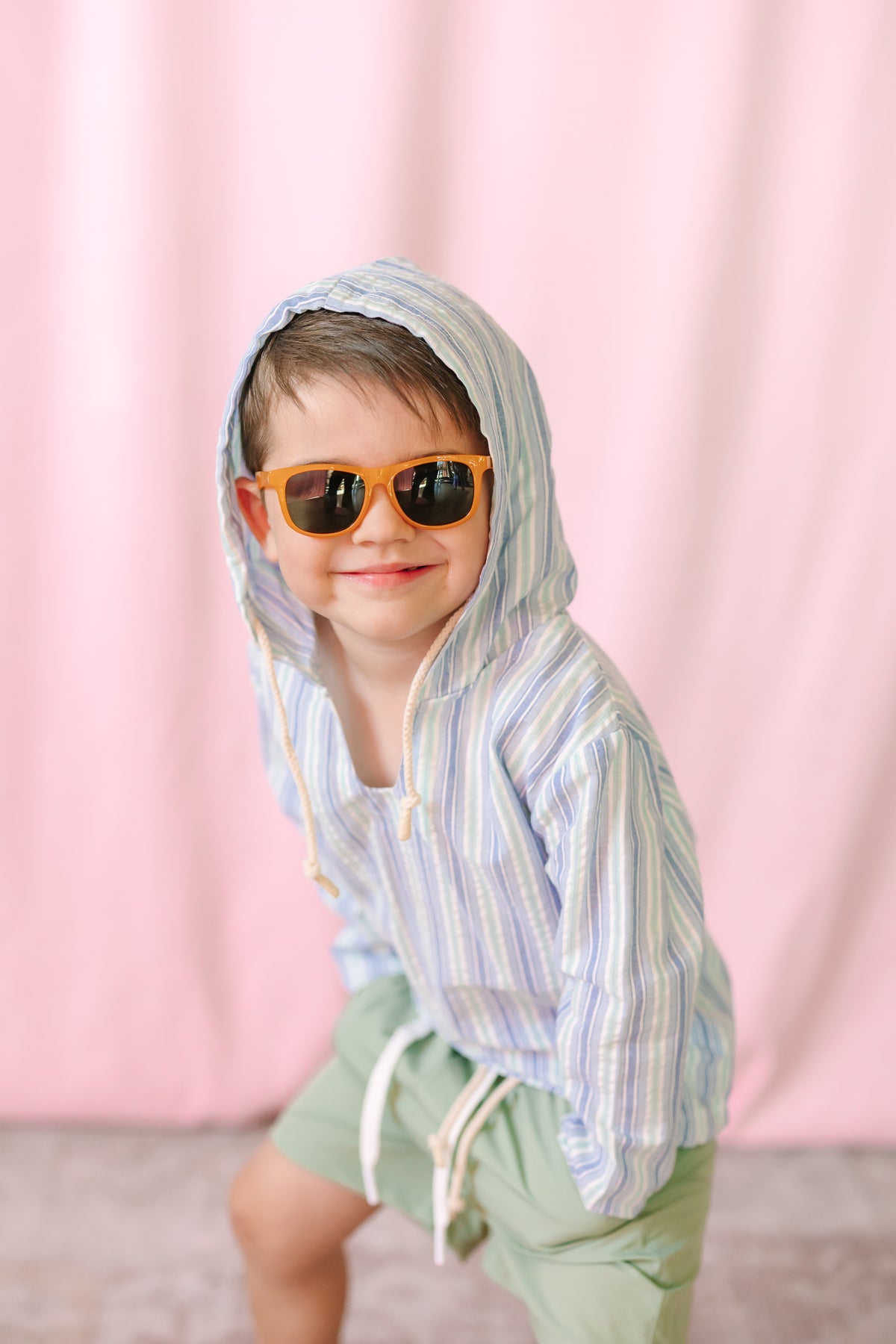Chambray/Blue Striped Top