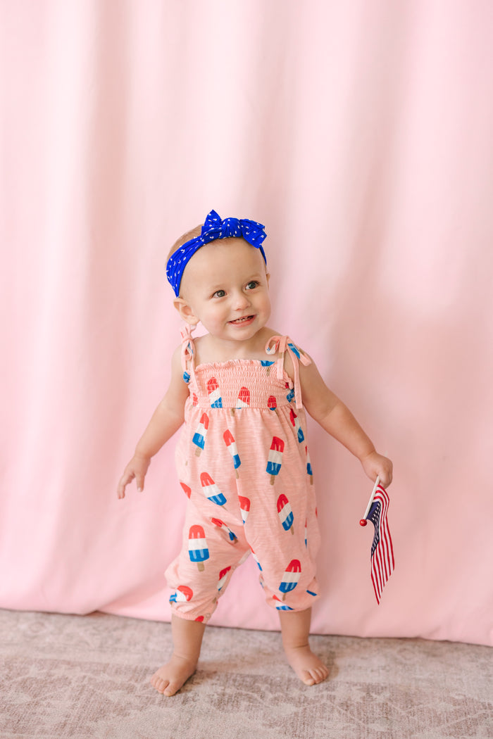 Popsicle Pink Smocked Jumpsuit