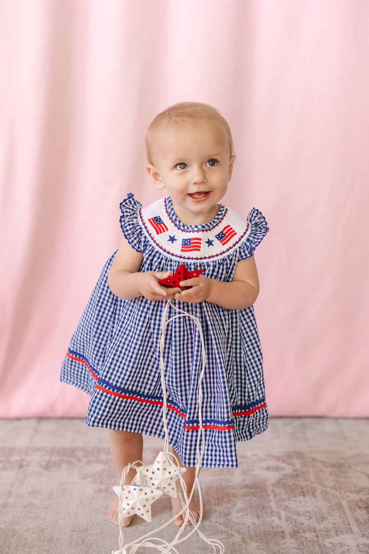 American Flag Smocked Dress