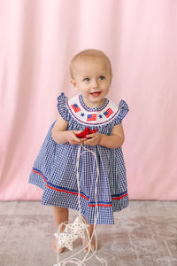 American Flag Smocked Dress
