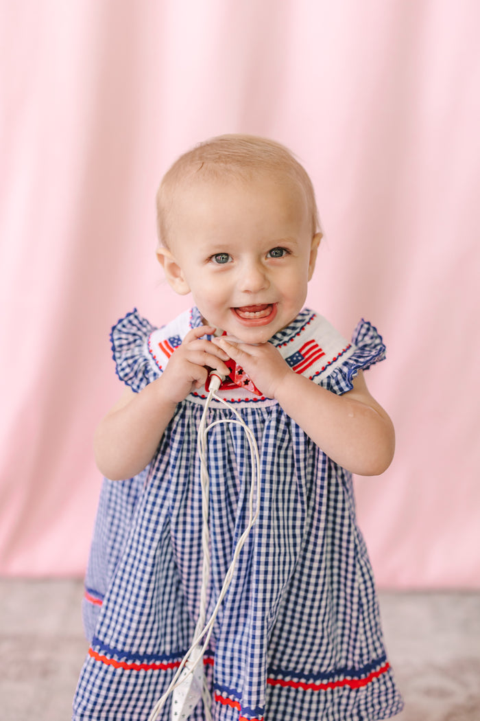American Flag Smocked Dress