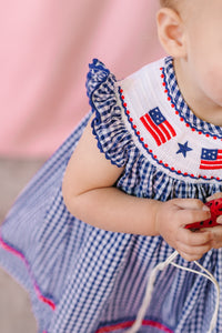 American Flag Smocked Dress