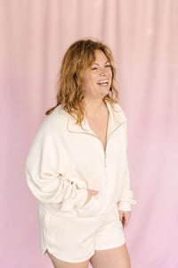 Alpaca Half-Zip Collar Pullover