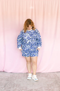 Floral Sherpa Shorts