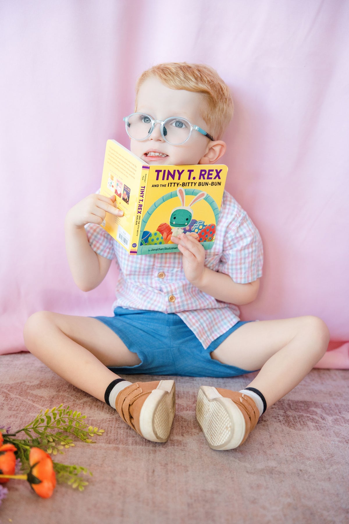 Pink/Peach/Blue Plaid Shirt
