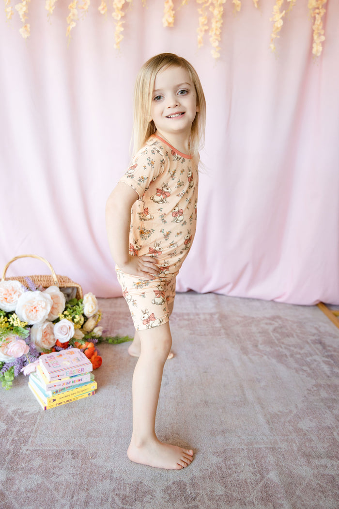 Vintage Bunny Bamboo Shorts Set