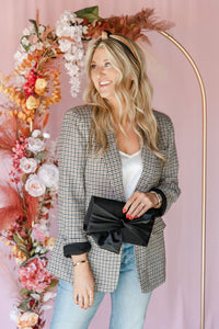 Ivory Houndstooth Blazer
