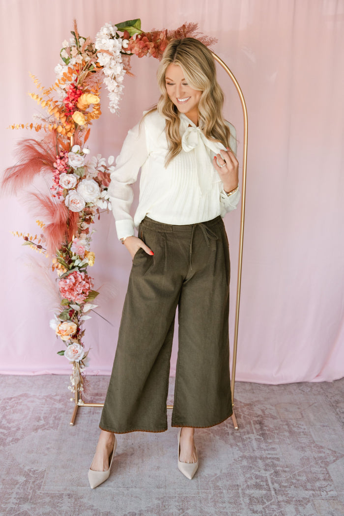 Olive Corduroy Pants