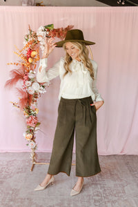 Olive Corduroy Pants