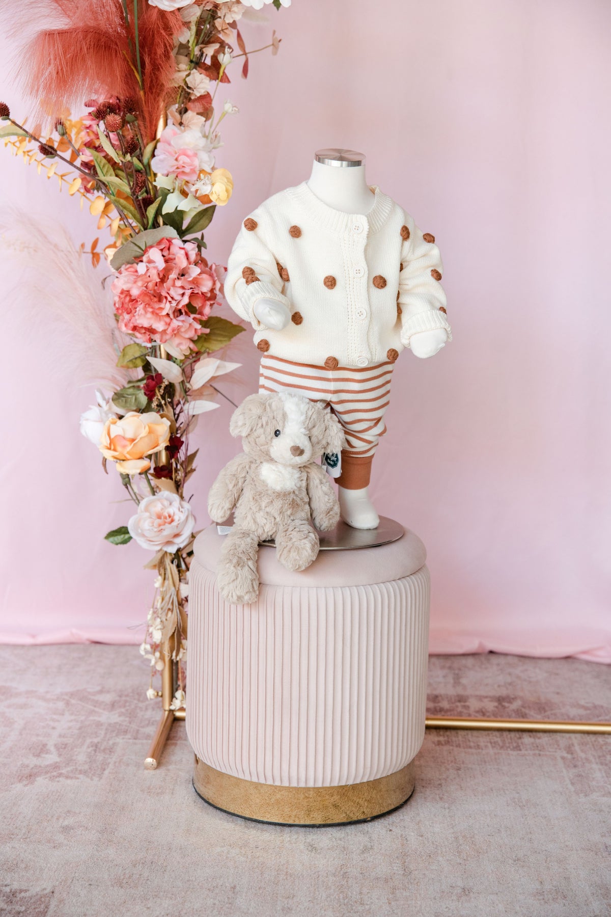 Cream Cotton Polka Dot Cardigan