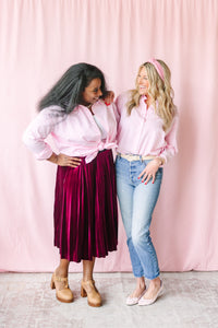 Pink Stripe Button Down