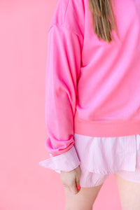 Pink French Terry Sweatshirt