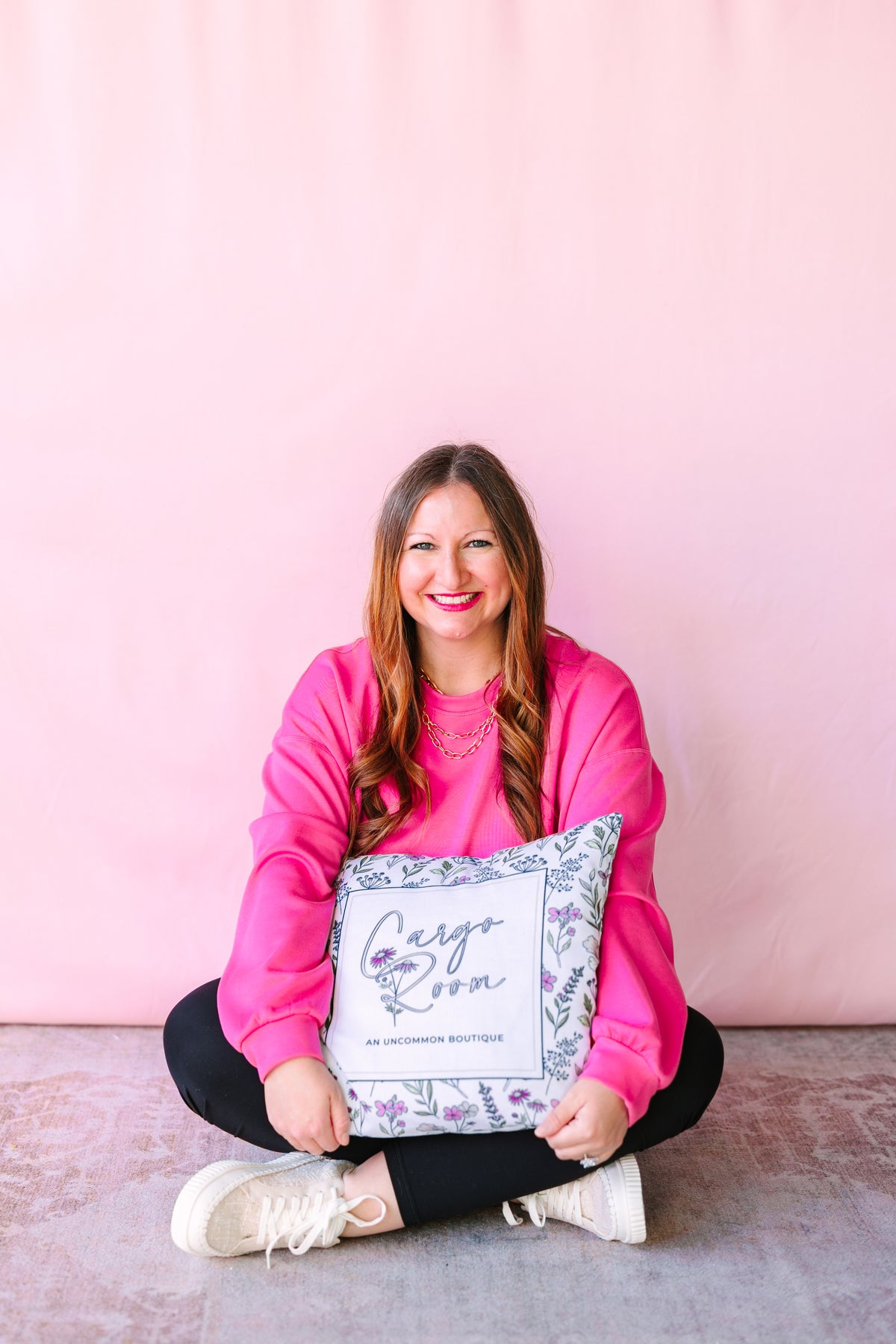 Fuchsia Scuba Cropped Sweatshirt