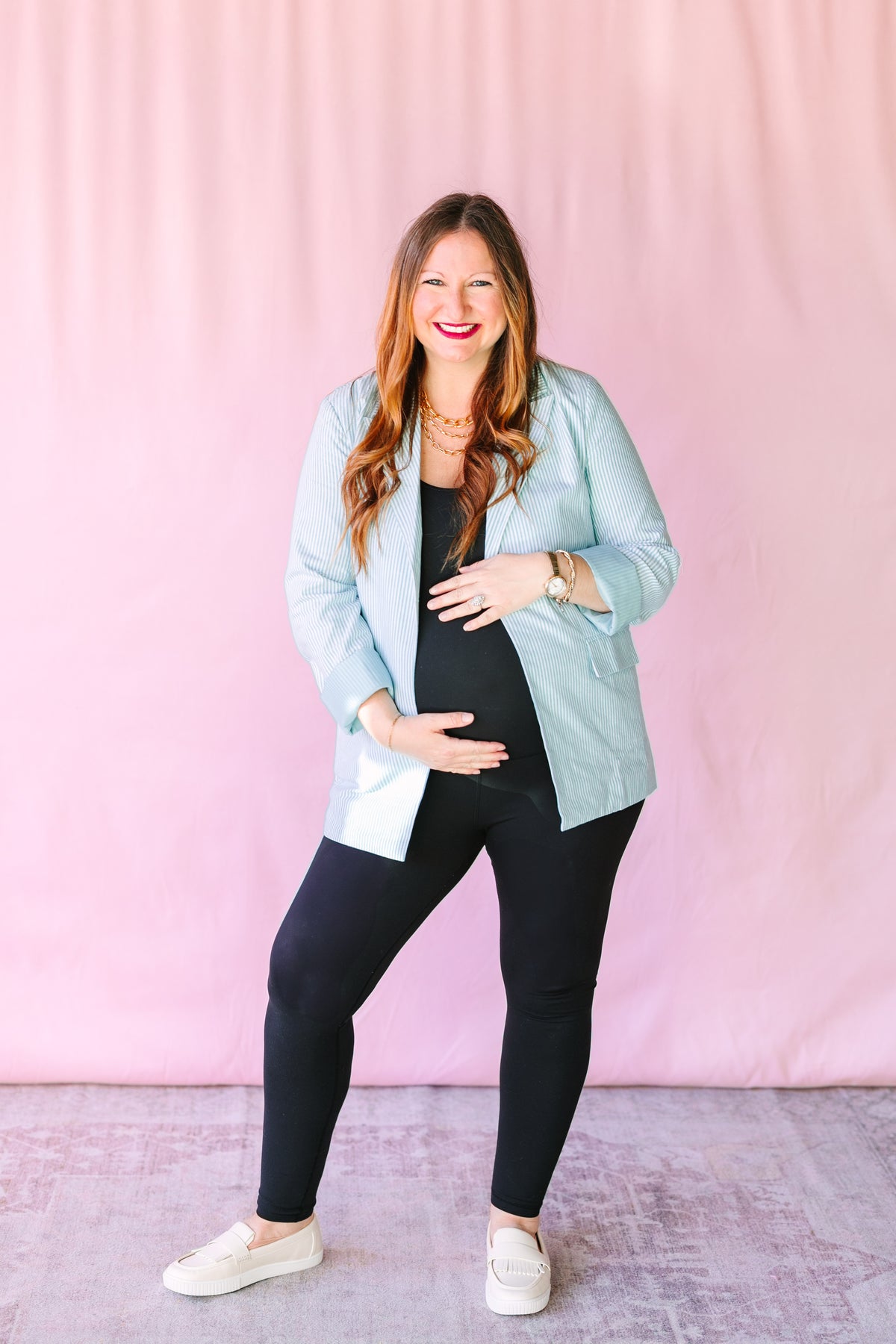 Cotton Striped Spring Blazer